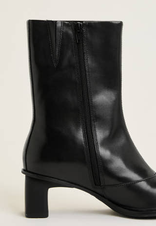 Elvina Leather Boot Black