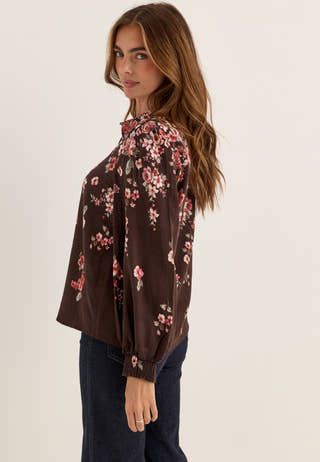 Vielma Bai L/S SHIRT Brown