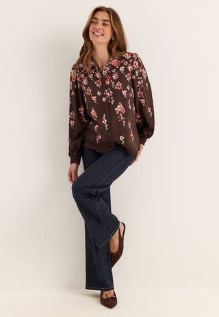 Vielma Bai L/S SHIRT Brown