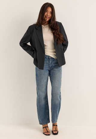 Vibrady Rw Barrel Denim Jeans Blue