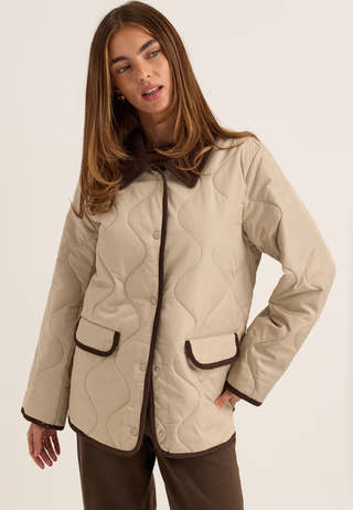Vitate L/S QUILT DETAIL JACKET Silver