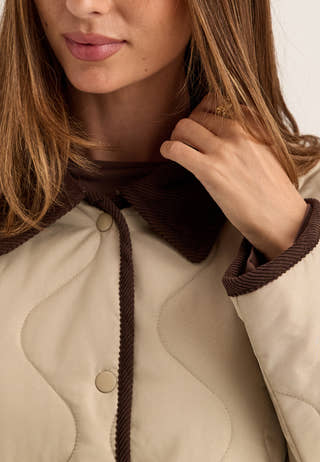 Vitate L/S QUILT DETAIL JACKET Silver