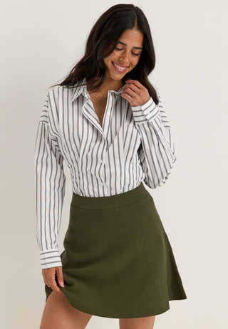 Vmelly Nw Skater Skirt Green