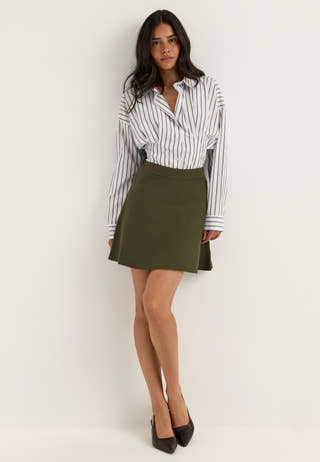Vmelly Nw Skater Skirt Green
