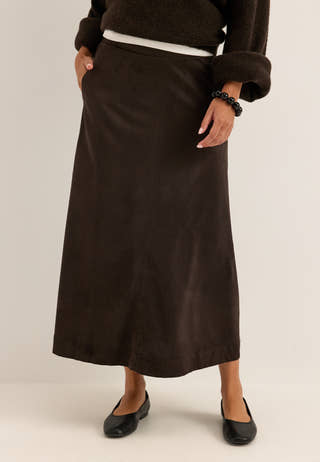 Vmkatty H/W 7/8 SKIRT Brown