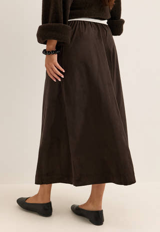 Vmkatty H/W 7/8 SKIRT Brown
