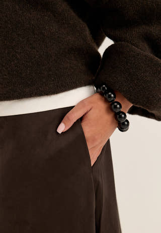 Vmkatty H/W 7/8 SKIRT Brown