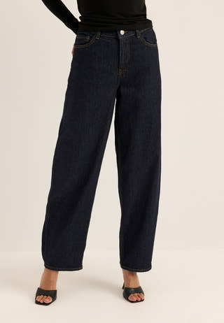 Pcgrace Mw Barrel Ank Jeans Blue