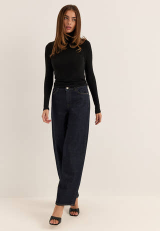 Pcgrace Mw Barrel Ank Jeans Blue