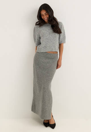 Pcsally Mw Ankle Skirt Grey