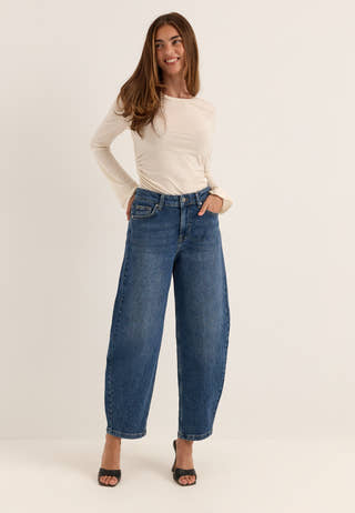 Barrel Leg Jeans Blue