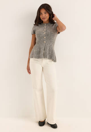 Yasenya Ss Knit Cardigan Grey