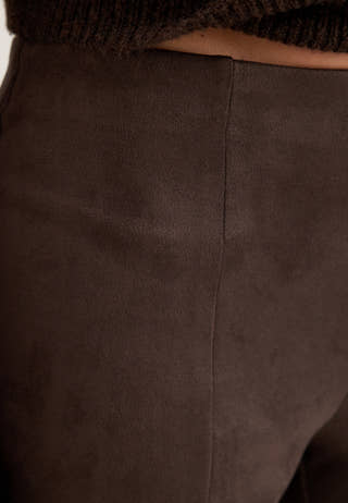 Onlabena Mw Faux Suede Flare Leggings Brown