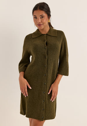 Onlalivia 2/4 COLLAR DRESS KNT Beige