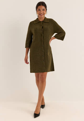Onlalivia 2/4 COLLAR DRESS KNT Beige