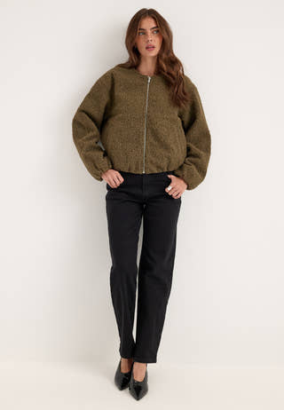 Pcalison Balloon Bomber Jacket Green