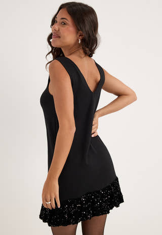 Pcerin Sl Scuba Short Dress Black