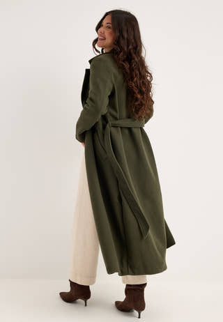 Vmfortuneaya Xtra Long Coat Green