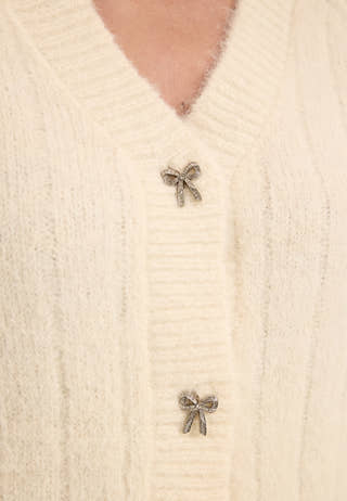 Vmsally Ls V-neck Cardigan Beige