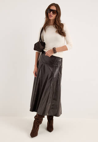 Vmdash Hw Coated 7-8 Skirt Brown