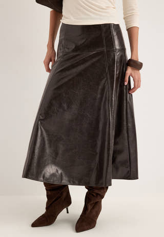 Vmdash Hw Coated 7-8 Skirt Brown