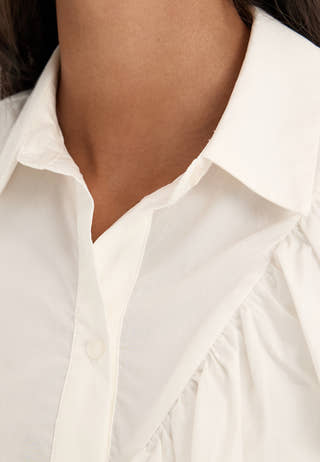 Vmritta Flounce Ls Shirt White