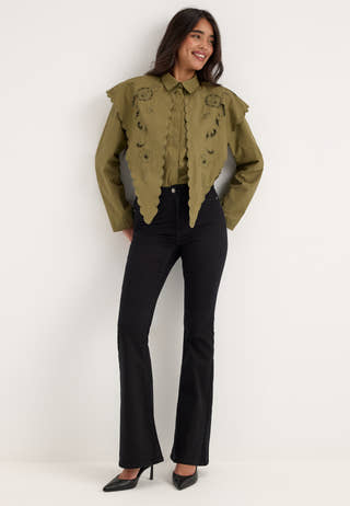 Objesta L/S OZ SCARF SHIRT Green