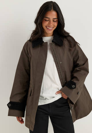 Slwwilma Waxed Jacket Brown