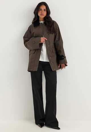 Slwwilma Waxed Jacket Brown