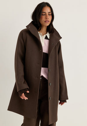 Slwzia-vinni Wool Blend Coat Brown