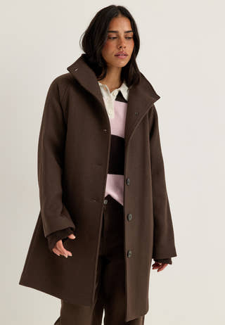 Slwzia-vinni Wool Blend Coat Brown