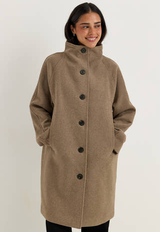 Slwzia-vinni Wool Blend Coat Beige