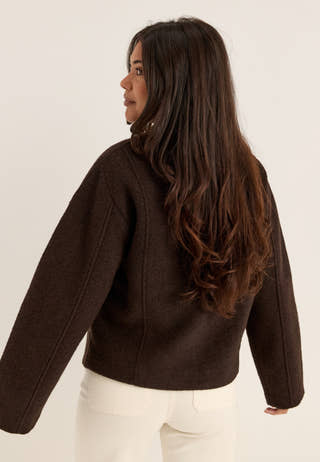 Slwjacqueline Wool Blend Jacket Brown