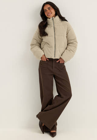 Onlnewdolly Corduroy Puffer Beige
