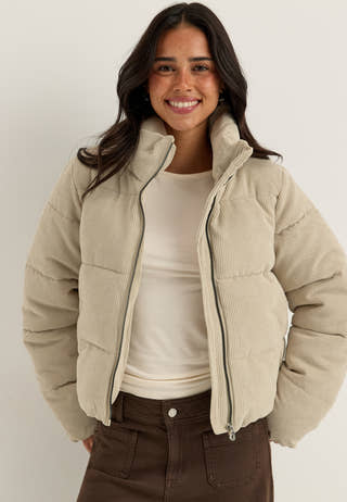 Onlnewdolly Corduroy Puffer Beige