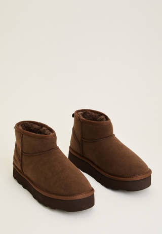 Onlfelicia Teddy Lined Platform Boot Beige
