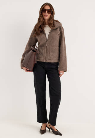 Onlmegan Teddy Jacket Brown
