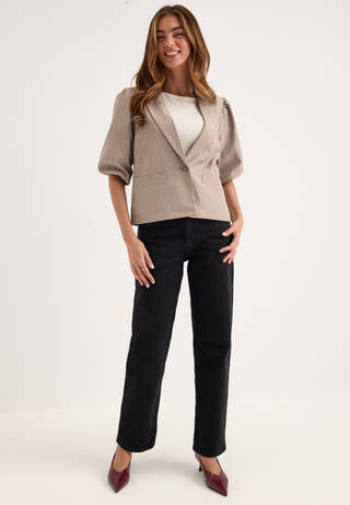 Onllinda 2/4 PUFF SHORT BLAZER Beige