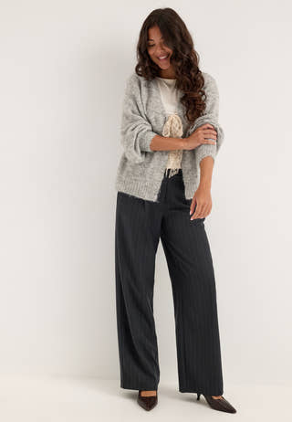 Onlnellie Ls V-neck Cardigan Grey