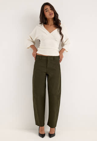 Onlclair Mw Barrel Pant Green