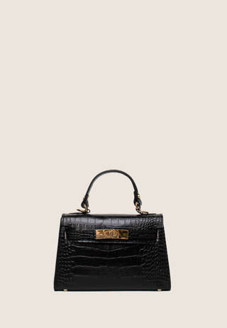 Trento Croco Printed Leather Bag