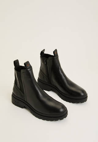 Mount Verdi Zip Leather Boot Black