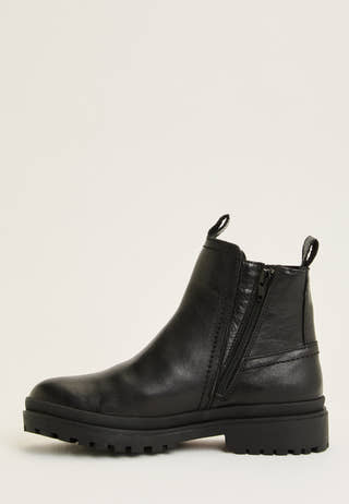 Mount Verdi Zip Leather Boot Black