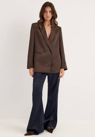 Objchilli L/S LO BLAZER Brown