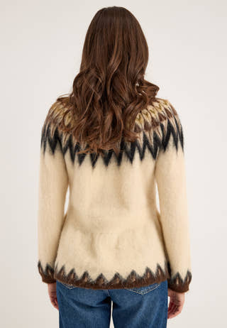 Yasismia Ls Mohair Blend Knit Beige