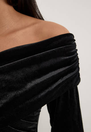 Yastvima Ls Off Shoulder Ankle Black