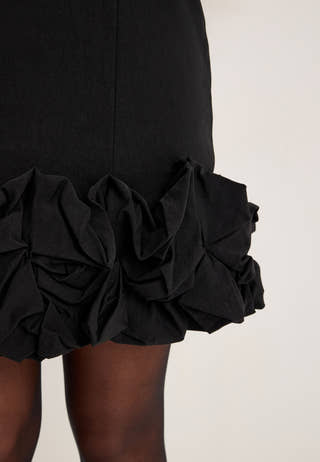 Yascarrie Capsleeve Short Dres Black