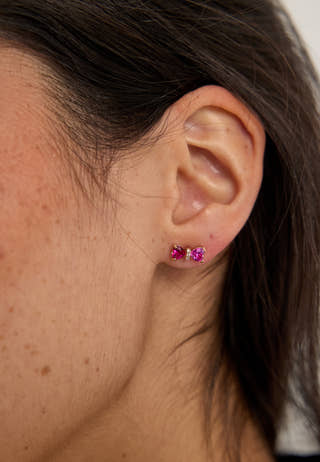 Valérie Earrings Red