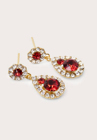 Petite Sofia Earrings Red