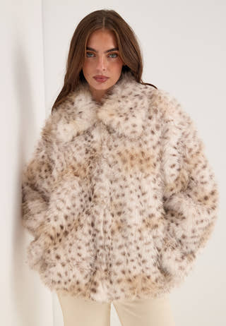Onljade Animal Fur Jacket Patterned